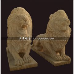 獅子石雕，大型西洋獅石雕