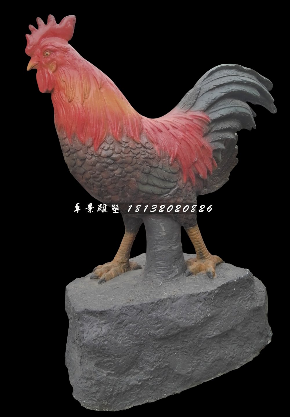 玻璃鋼公雞雕塑，仿真動(dòng)物雕塑 (1)