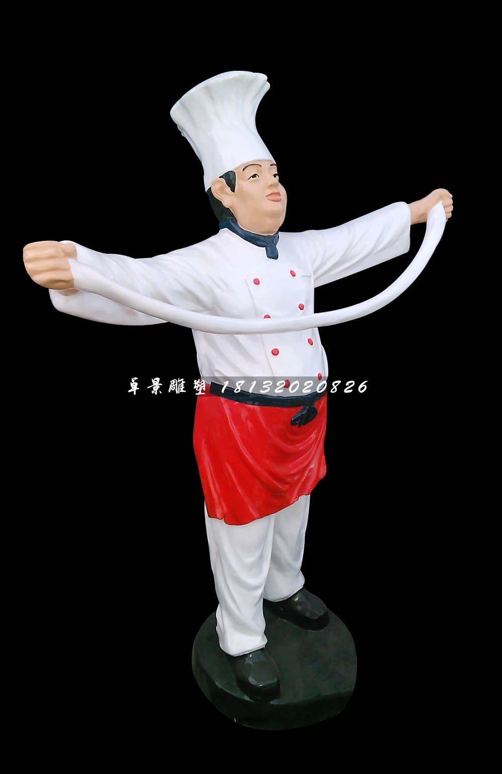 抻面廚師雕塑，玻璃鋼人物雕塑