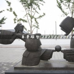 皮影戲銅雕，公園小品銅雕