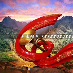 沖鋒號銅雕，八一起義紀念雕塑