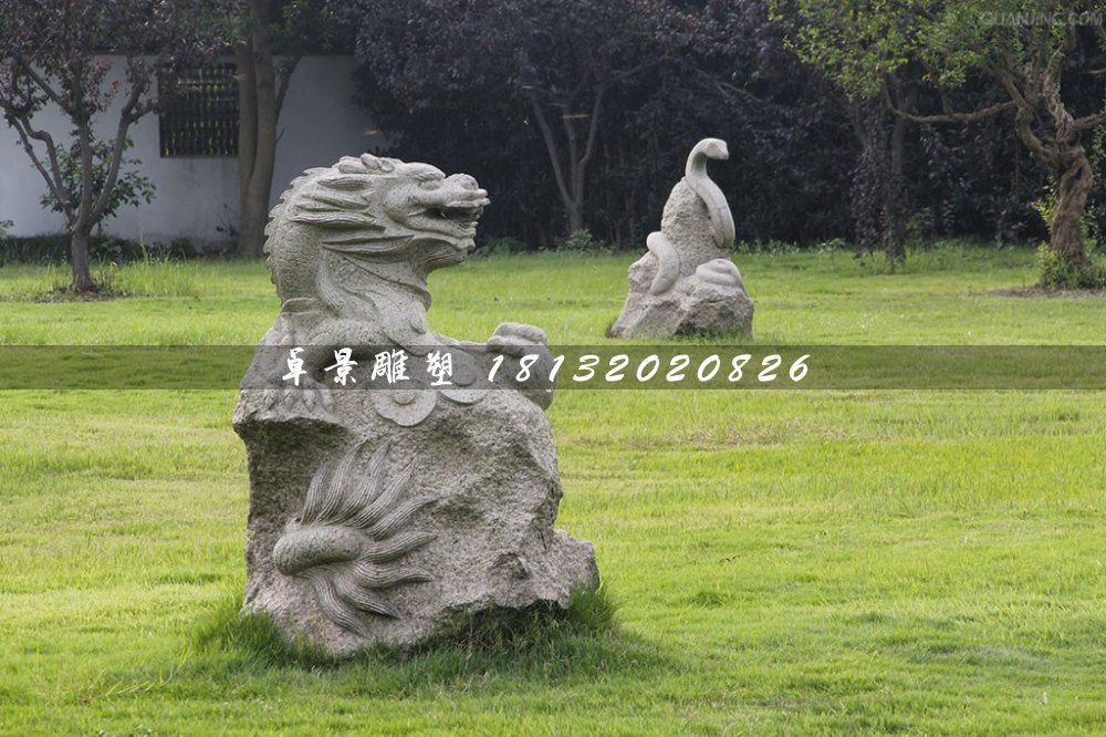 十二生肖石雕，大理石動物雕塑 (2)