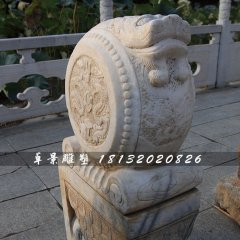 抱鼓石，仿古獅子石門墩