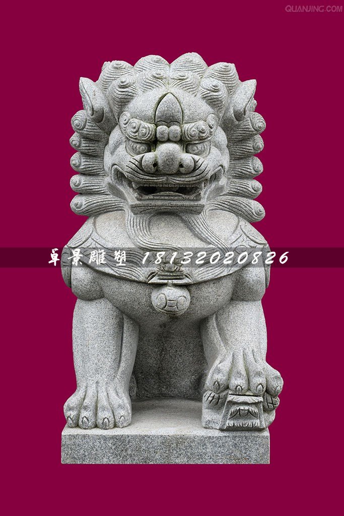 北京獅石雕，大理石獅子雕塑 (1)