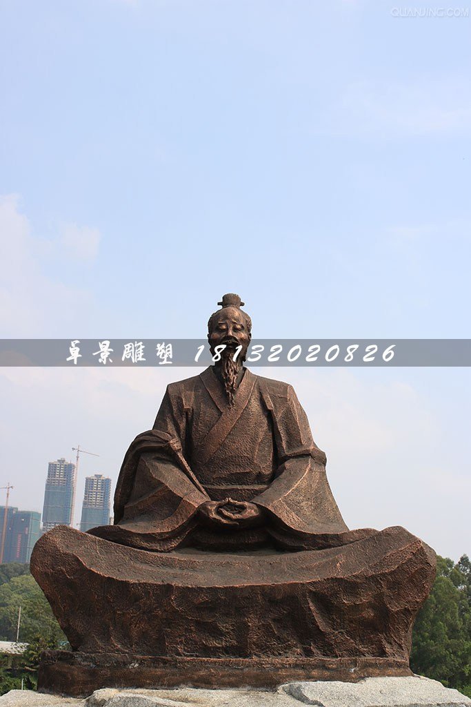 葛洪銅雕，古代醫(yī)藥學家銅雕 (1)