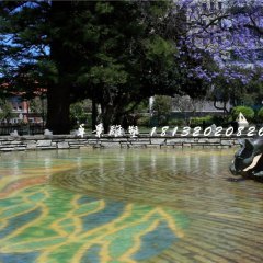 袋鼠飲水銅雕，公園動(dòng)物銅雕