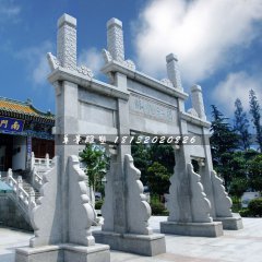 大理石牌坊，廣場三門牌坊石雕