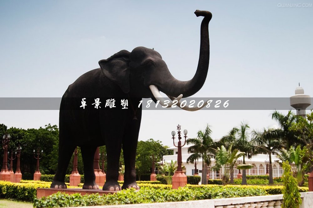 廣場大象雕塑，玻璃鋼仿真動物