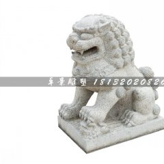 小獅子石雕，公園動(dòng)物石雕