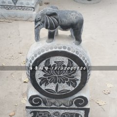仿古石門墩，小象石門墩