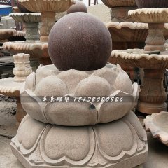 廣場風(fēng)水球石雕，蓮花臺風(fēng)水球