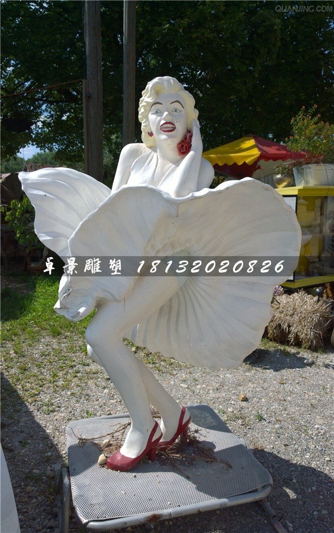 瑪麗蓮夢(mèng)露雕塑，玻璃鋼人物雕塑