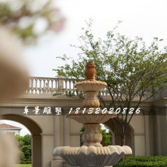 歐式噴泉石雕，公園三層噴泉石雕