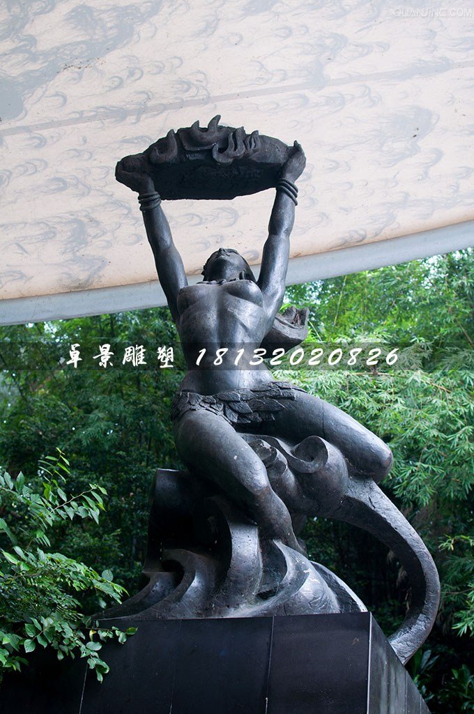 女媧補(bǔ)天銅雕，廣場(chǎng)景觀銅雕