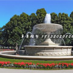 噴泉石雕，公園歐式噴泉