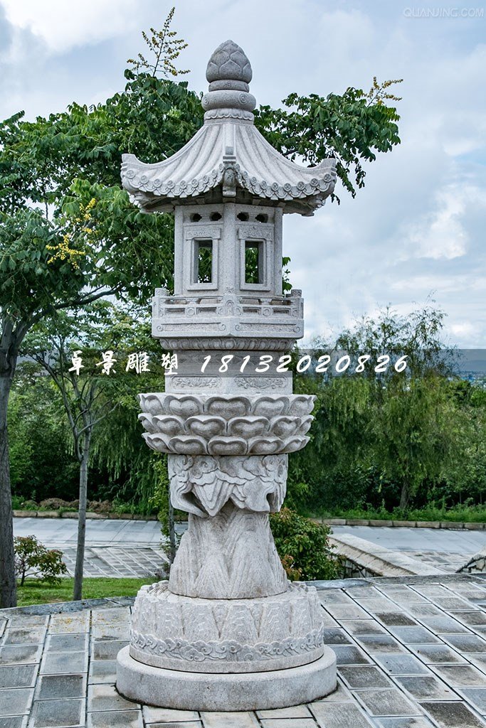 石燈雕塑，公園景觀石雕