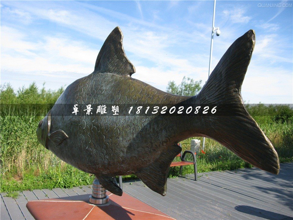 銅雕魚，廣場動物銅雕