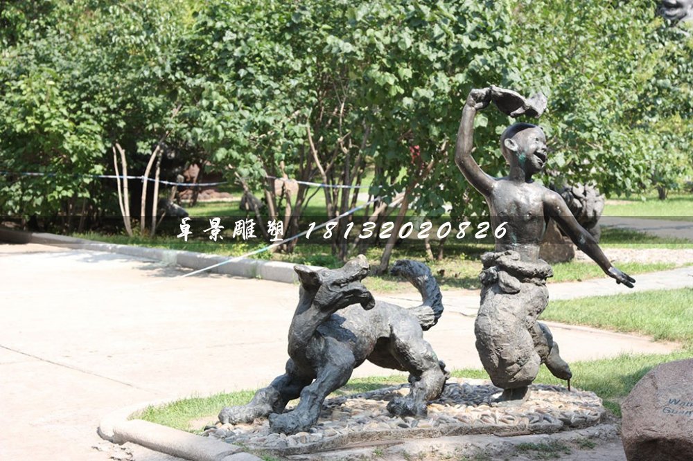 童年銅雕，公園小孩銅雕