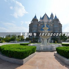 西方人物石噴泉，廣場漢白玉噴泉雕塑