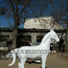 白馬雕塑，公園玻璃鋼動(dòng)物雕塑