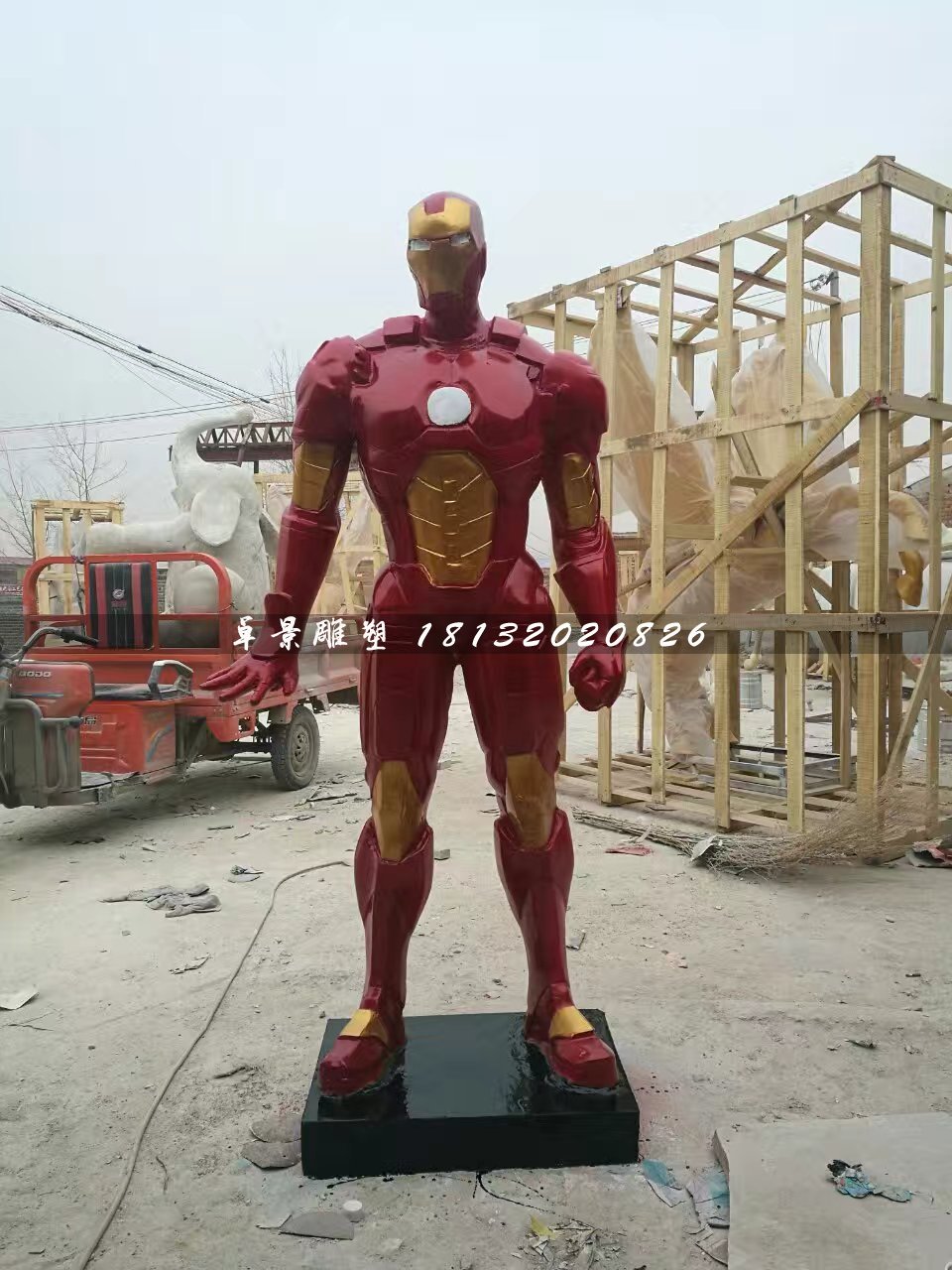 鋼鐵俠雕塑，玻璃鋼電影角色雕塑