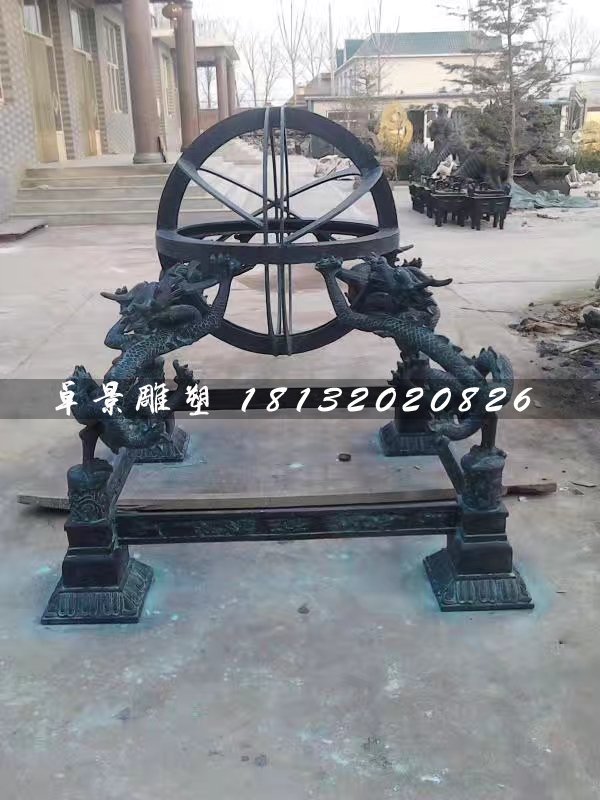 渾天儀銅雕，青銅渾天儀