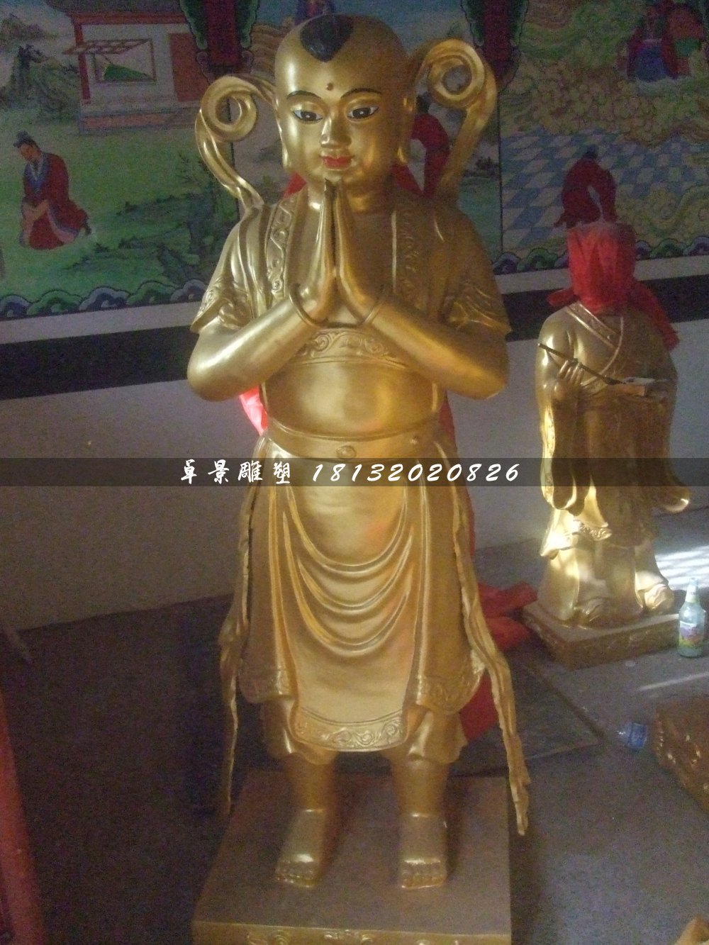 善財童子銅雕，寺廟神仙銅雕 (2)