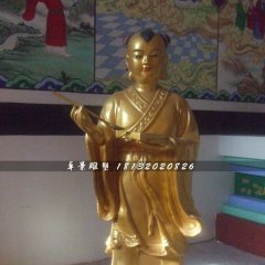 善財童子銅雕，寺廟神仙銅雕