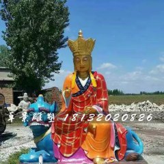玻璃鋼地藏王雕塑，彩繪佛像雕塑