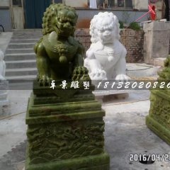 大理石獅子，動(dòng)物石雕