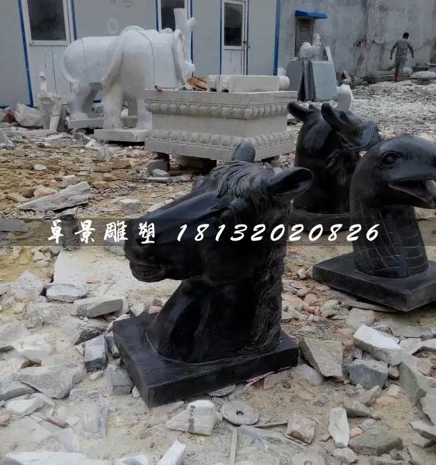 十二生肖獸首石雕，公園動物石雕 (5)