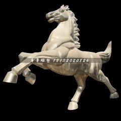 不銹鋼奔馬雕塑，廣場不銹鋼動物雕塑