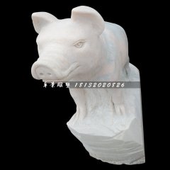 動(dòng)物石雕，大理石十二生肖雕塑