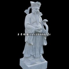 青石財神，文財神石雕