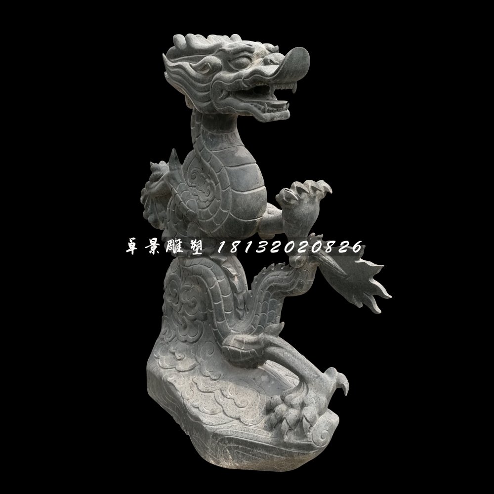 神龍石雕，青石動(dòng)物雕塑