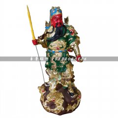 彩繪關(guān)公，玻璃鋼武財(cái)神雕塑