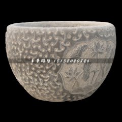 水缸石雕，青石水盆