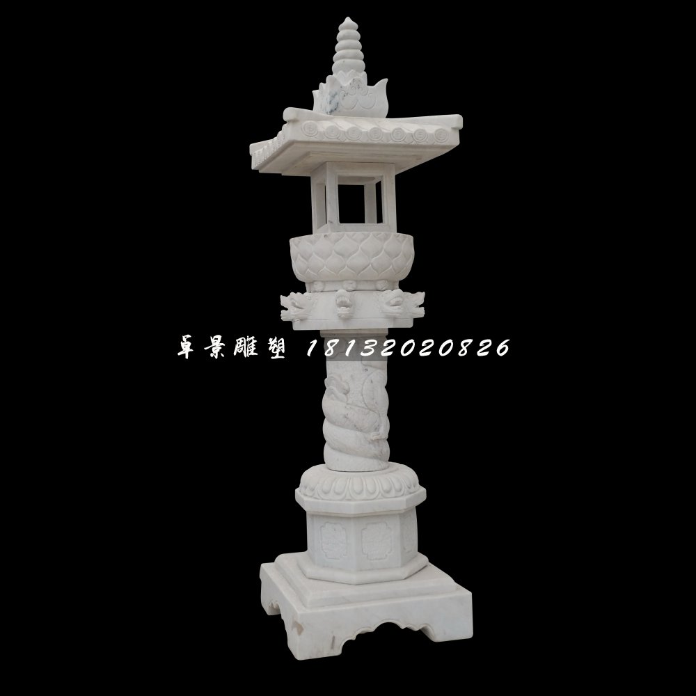 漢白玉燈，園林景觀石雕 (2)