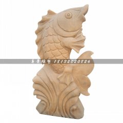 石雕魚，公園噴泉魚石雕