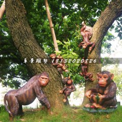 大猩猩雕塑，公園動物雕塑