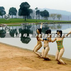 比基尼美女雕塑，玻璃鋼人物雕塑