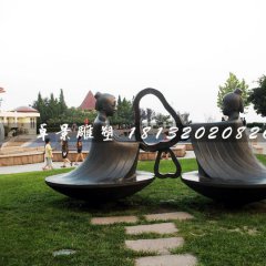 孔融讓梨銅雕，景觀銅雕