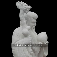 南極仙翁石雕，漢白玉神仙雕塑