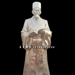 李時珍看醫(yī)書雕塑，不銹鋼古代人物雕塑