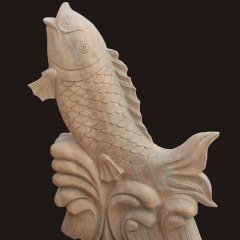 石雕噴泉，石雕魚噴泉