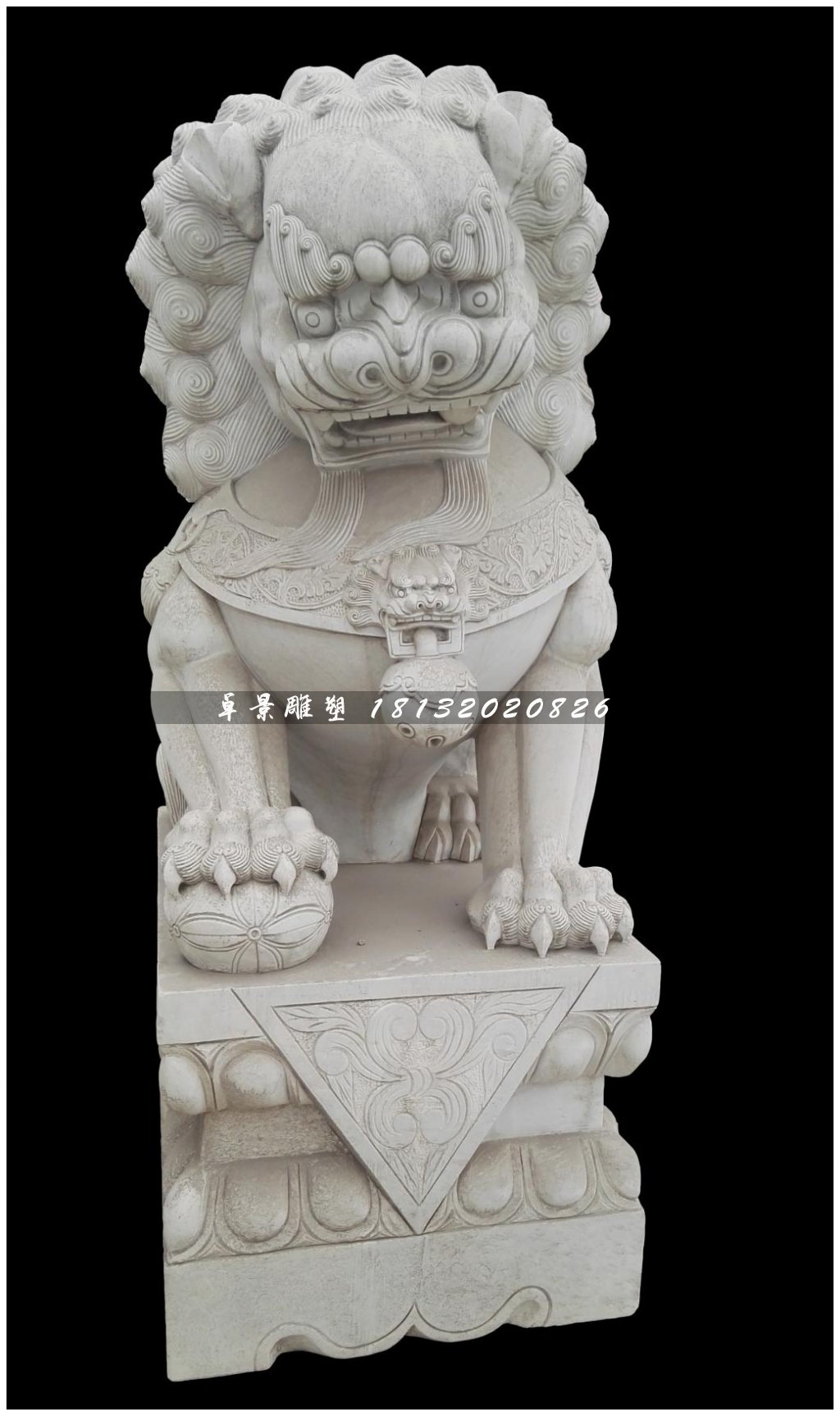 北京獅石雕，小型石獅子雕塑 (3)
