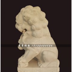 北京獅石雕，漢白玉北京獅石雕