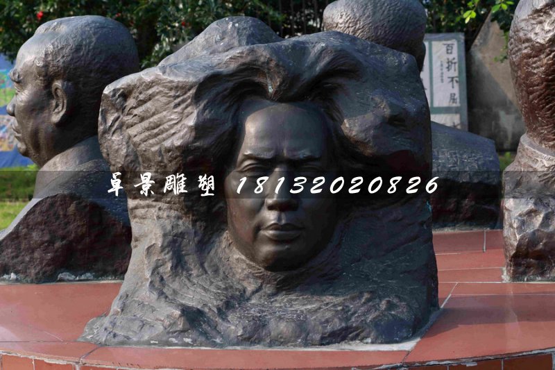 毛主席頭像浮雕，偉人銅浮雕