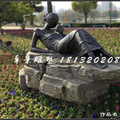 母與子銅雕，公園人物銅雕