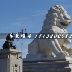 石獅子，漢白玉獅子雕塑